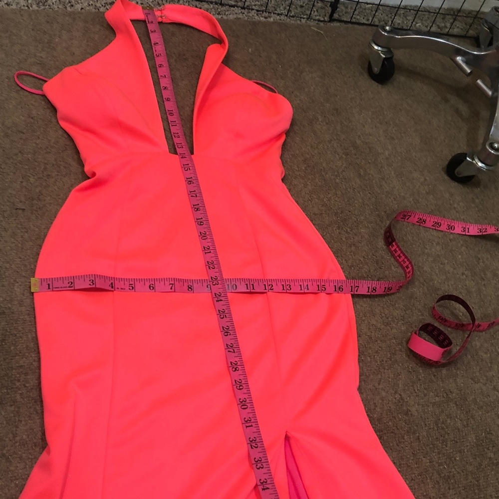 Mia Paluzzi Formal Maxi Dress Size 2 Neon Pink - Picture 9 of 11